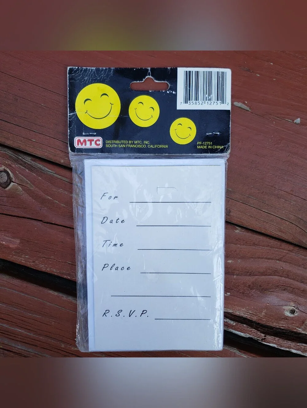 (6) You’re Invited Yellow Smiley Face Invitations By MTC